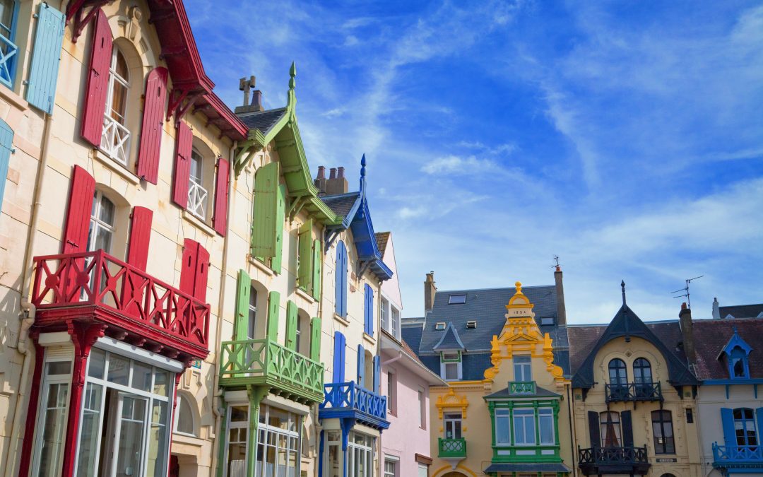 Colourfull villas in Wimereux on the Opal Coast