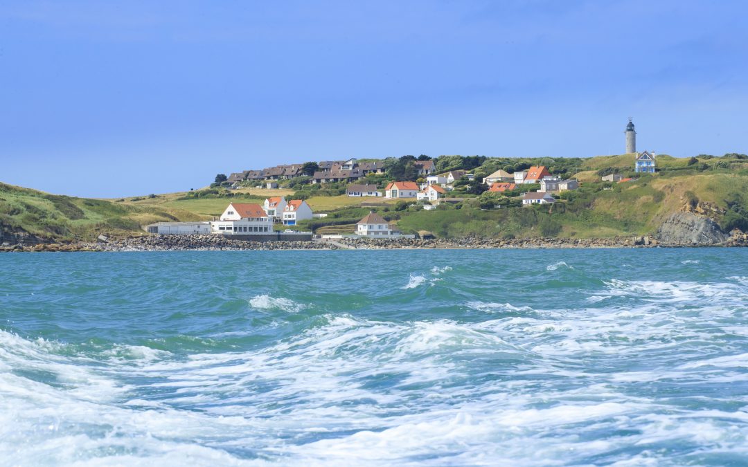 view of Audinghen from the sea on the Opal Coast