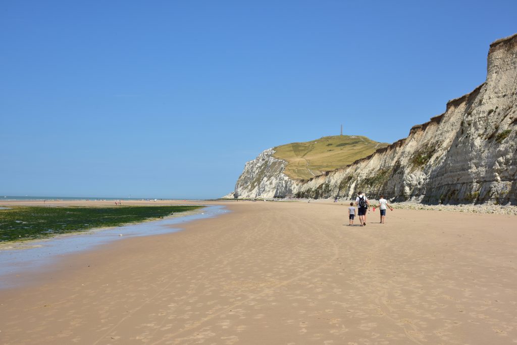 The vast sand beach at Escales